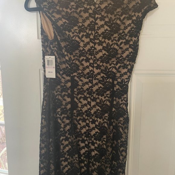 CONNECTED APPAREL BLACK LACE DRESS SIZE SMALL - Picture 2 of 3